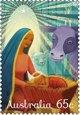 Sonia Kretschmar's traditional Christmas 65 cent stamp design for 2015.