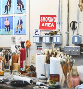 David Hockney's LA studio, April 2016.