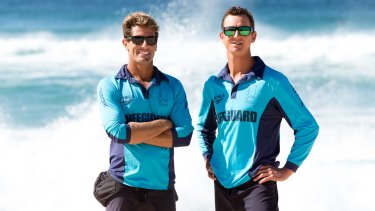 Bondi Rescue lifeguards Dean Gladstone and Anthony 'Harrys' Carroll, at Bronte Beach.