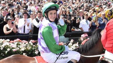 Breakthrough: Michelle Payne is the first woman to ride a Cup winner.