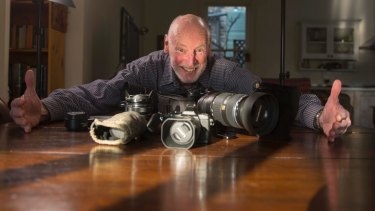 Rick Evans with some of his camera gear.