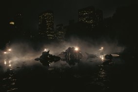 Triumphant: A still from Pierre Huyghe's <i>A journey that wasn't</i>.