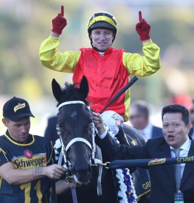Winning combination: Jim Cassidy and Grand Marshal after taking out the Sydney Cup.