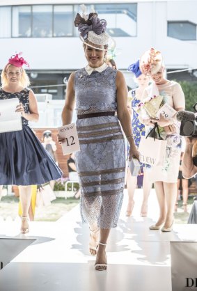 Amy Zischke took out best women's racewear with her unique lilac laced dress.