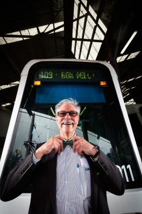 When Bruce Whalley had a health scare, the former banker decided to change careers. Now he may just be the city's most talkative tram driver.