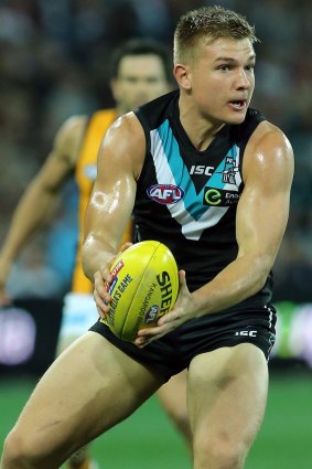 Port Adelaide's Ollie Wines will miss the rest of the season with a shoulder injury.