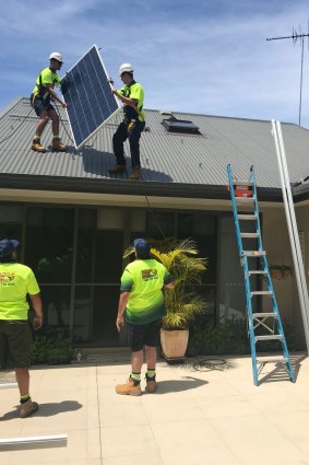 Michael Peters had solar panels installed at his house as part of a renovation.