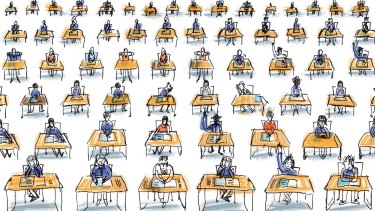 The great divide: Examiners must separate students so a beautiful bell curve appears. 