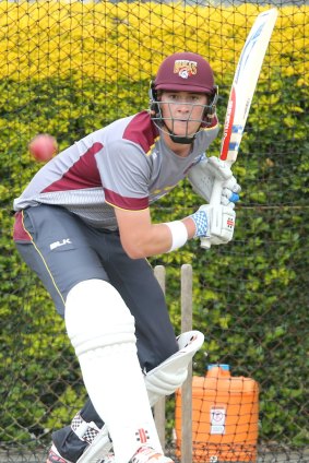 Facing the music: Renshaw in the nets.