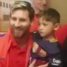 Lionel Messi meets Afghan boy Murtaza Ahmadi famed for plastic bag shirt