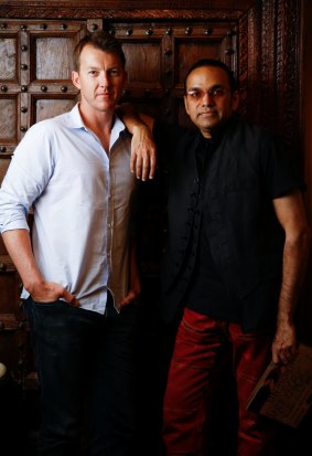Director Anupam Sharma and Brett Lee.
