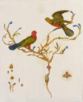 Nicola Dickson's Bauer Brocade King Parrots. 