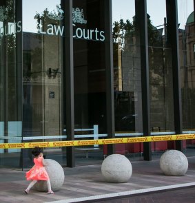 The Law Courts building remained cordoned off by Fire and Rescue workers for hours.