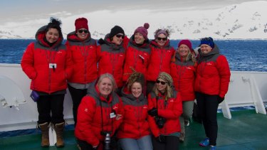 The Victorian Homeward Bound 2016 contingent approaching the Antarctic Peninsula.