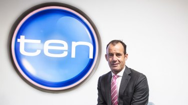 Network Ten chief executive Paul Anderson.The network's shares soared almost 35 per cent on Monday. 