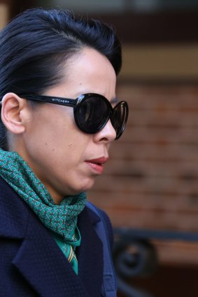 Robert Xie's wife Kathy Lin at the Supreme Court in a file picture.