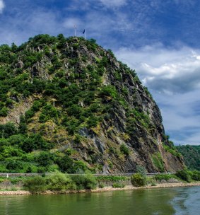 The famous rock Lorelei in the Rhine valley