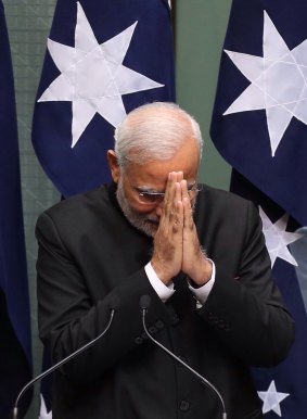 Mr Modi's visit is the first to Australia by a serving Indian leader for 28 years.