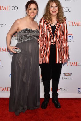 Dylan Farrow (L) and mum, Mia Farrow.