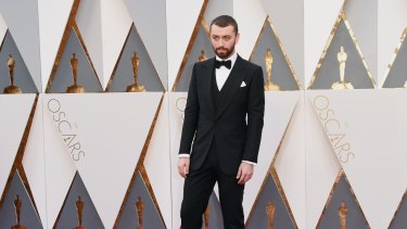 Recording artist Sam Smith attends the 88th Annual Academy Awards.