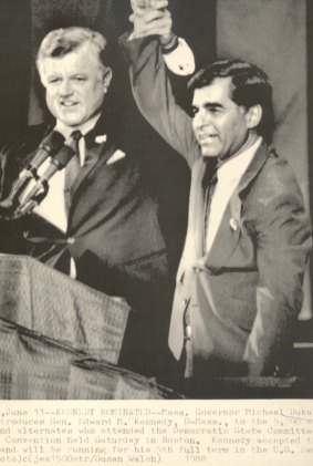 Then Governor Michael Dukakis and US Senator Edward M. Kennedy in 1988. 