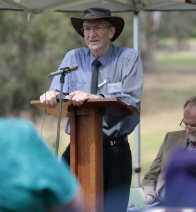 Brian McConnell speaking at a remembrance ceremony in October 2015 for people who lost their lives to drugs.