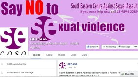 Website for South Eastern Centre Against Sexual Assault and Family Violence.