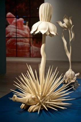 <i>Exotic Flowers and Rare Herbs series</i>, 2007, by Cang Xin, reflects the artist's shamanistic beliefs in the interrelationship of all living things.