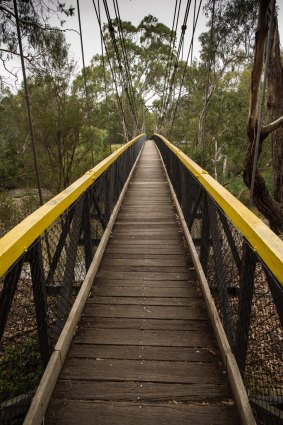 The suspension footbridge is a favourite haunt of wildlife spotters.