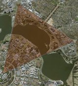 The area required for parking for an extra 124,000 cars in Canberra by 2040.