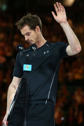 Near miss: Andy Murray after losing last year's final.