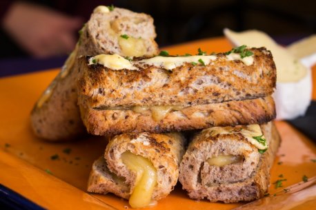 Fancy cheese rolls made with multigrain bread.
