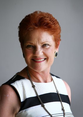 Embracing the ani-Muslim agenda: One Nation leader Pauline Hanson.