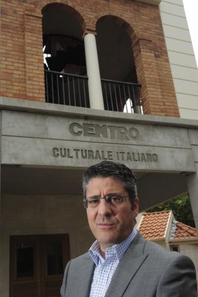 Italo Australian Club president  Claudio Ciuffetelli 
outside the Forrest cultural centre. A new Italo Australian Club building is likely to built on the cultural centre block. 