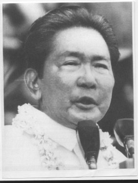 Former Filipino President Ferdinand Marcos in 1985.