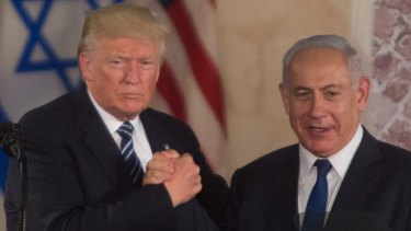 US President Donald Trump and Israeli PM Benjamin Netanyahu in Jerusalem last week.
