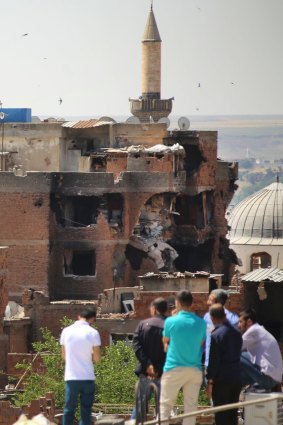 Damage in the historic district of  Diyarbakir in May of last year.