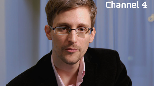 US intelligence leaker Edward Snowden preparing to make his television Christmas message on UK's Channel 4. 