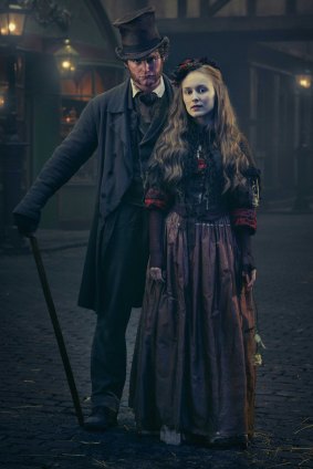 Bill Sikes (Mark Stanley) and Nancy (Bethany Muir) in Dickensian.