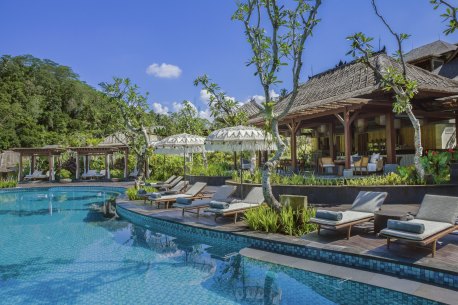 The pool at Mandapa.