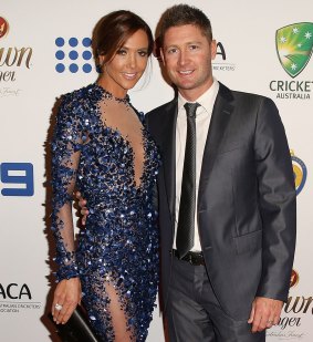 Parents-to-be: The candle entrepreneur and husband Michael Clarke are expecting their first child in coming weeks.