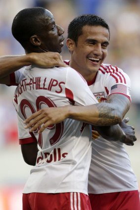 On the move: Tim Cahill has agreed to leave MLS club New York Red Bulls.
