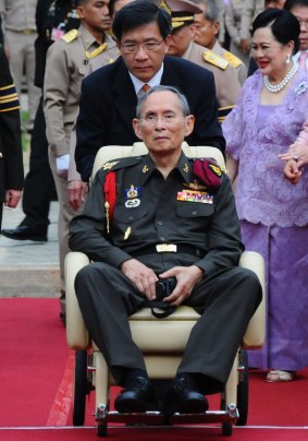 King Bhumibol Adulyadej in May.