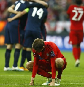 Bayern's Thomas Mueller feels the pain.
