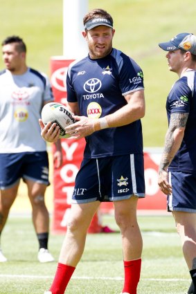 Cowboys back-rower Gavin Cooper at training in Townsville.