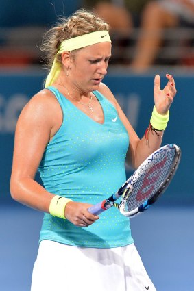 Unforced errors blighted Victoria Azarenka in her loss to big-serving Czech Karolina Pliskova.