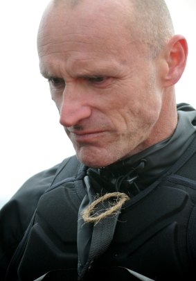 New Zealand's Pete Bethune, captain of the futuristic "Ady Gil" powerboat in 2010.
