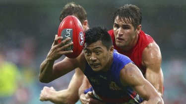 Tough call: Lin Jong is contemplating where his future lies with his current side Western Bulldogs keen to retain him.