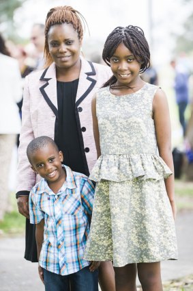 Chido Taruvinga was delighted to share the occasion with her children, Tanya Shayanano and Shaun Deeranyika.