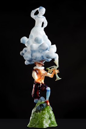Mark Eliott, Apparatus for the extraction of Cloud Essence (misnamed the Trick glass), 2016. Flameworked glass.